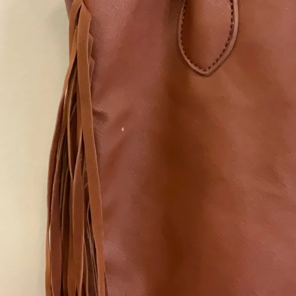 Brown Fringe Boho Tote Bag Western Cowgirl Festival Shoulder Bag Faux Leather